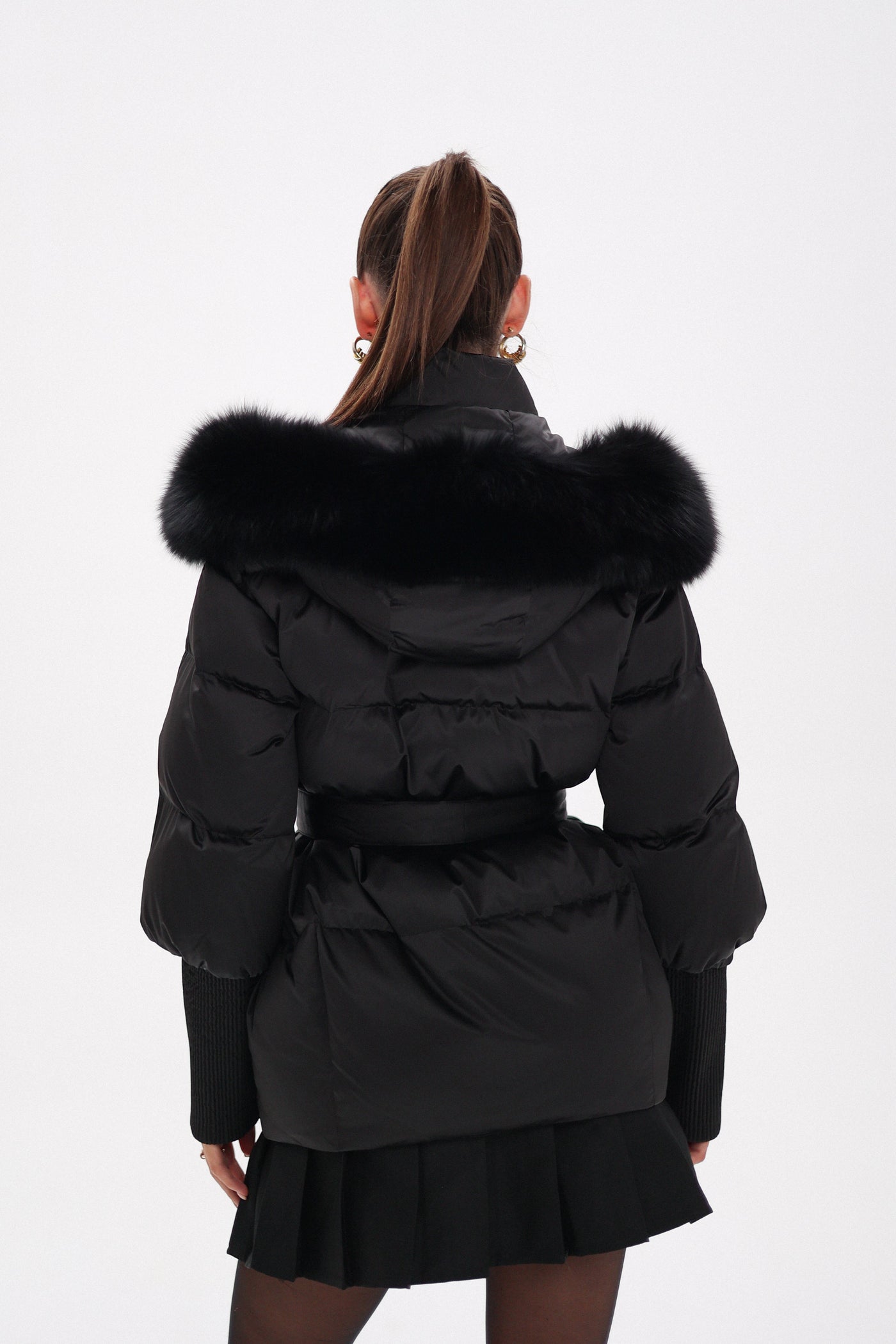 Amanda™ Genuine Fur Trim Down Fill Coat |Galliano.Store™