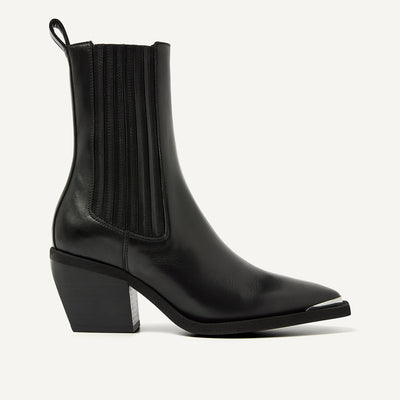 Liss™ Metal black ankle boots for womenl|Galliano.Store™