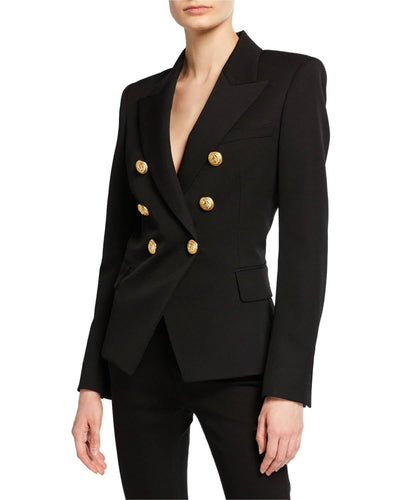 RENEE™ Black Gold Button Blazer  |Galliano.Store™