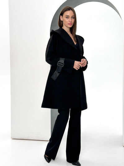 Amalia™ Blend Hooded Coat |Galliano.Store™