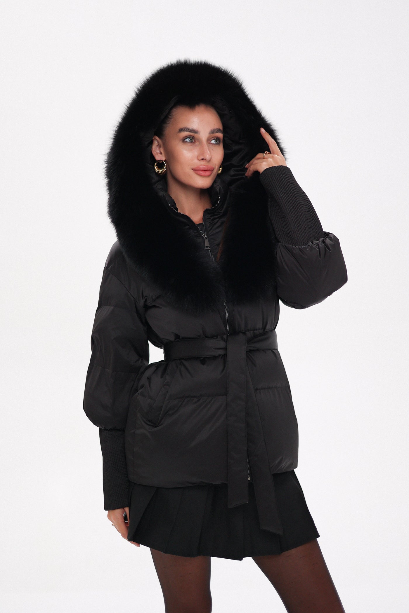 Amanda™ Genuine Fur Trim Down Fill Coat |Galliano.Store™