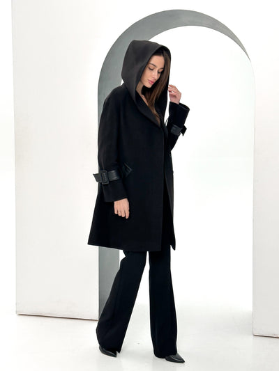 Amalia™ Blend Hooded Coat |Galliano.Store™