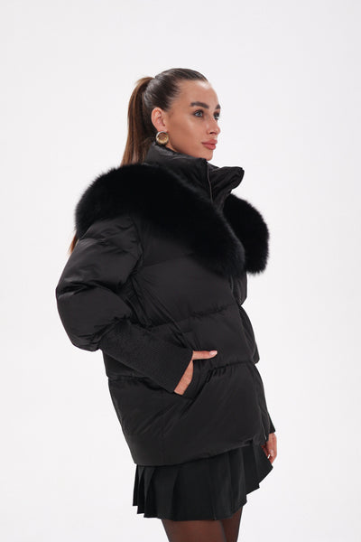 Amanda™ Genuine Fur Trim Down Fill Coat |Galliano.Store™