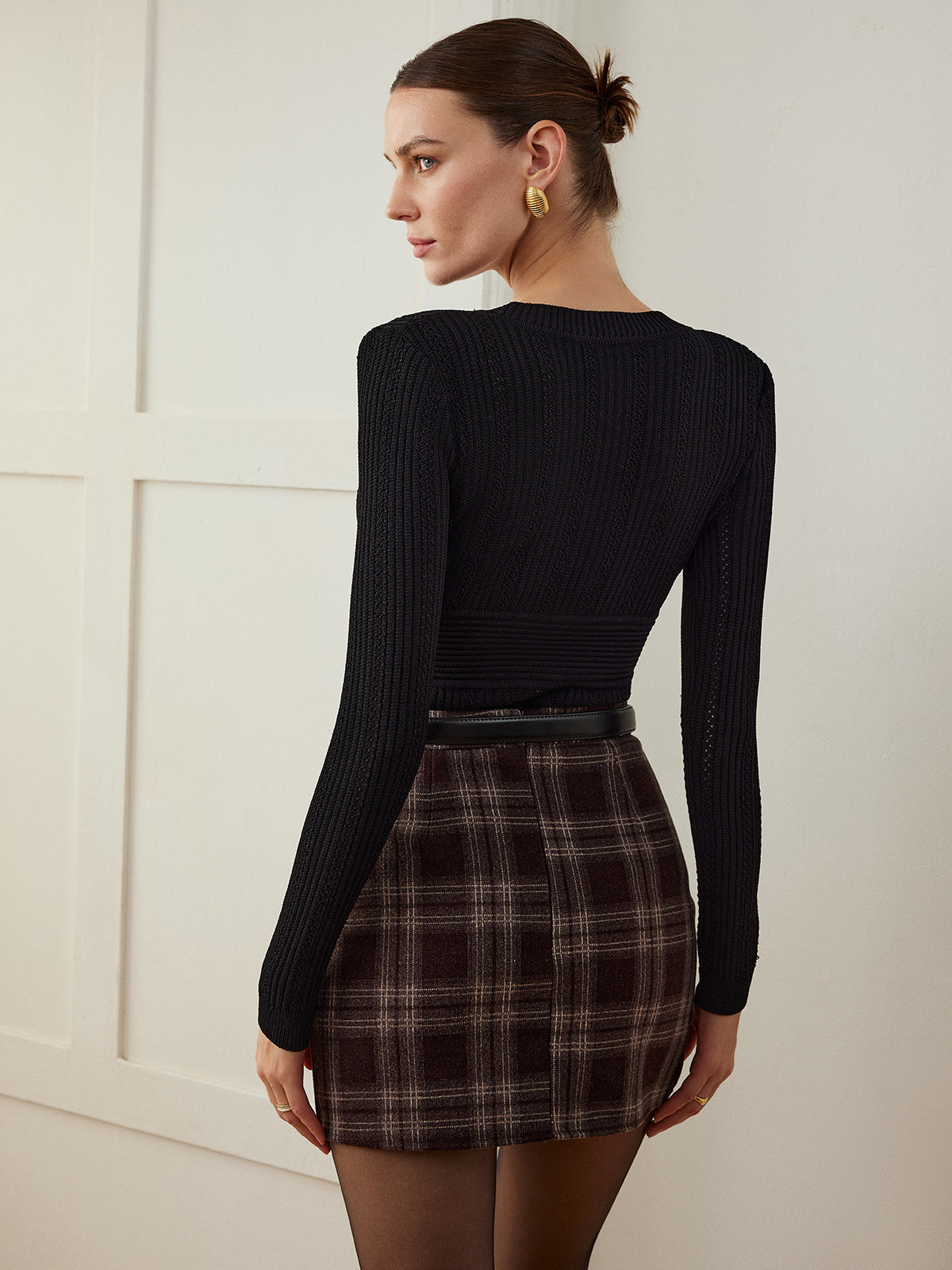 DUFFY™ Plaid wool mini skirt |Galliano.Store™