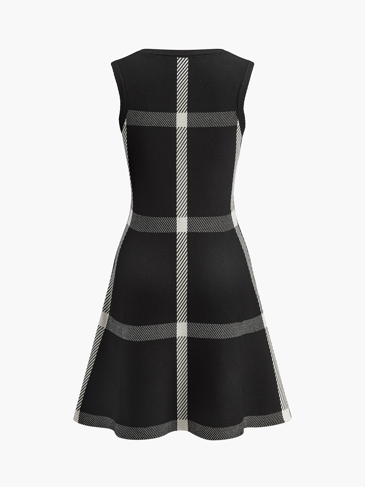 JUSTINE™ Retro Checked Knit Tank Dress  |Galliano.Store™