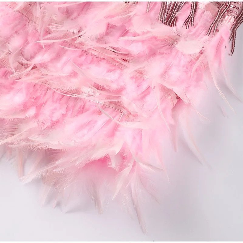 Brielle™ - Feather Mini Dress |Galliano.Store™