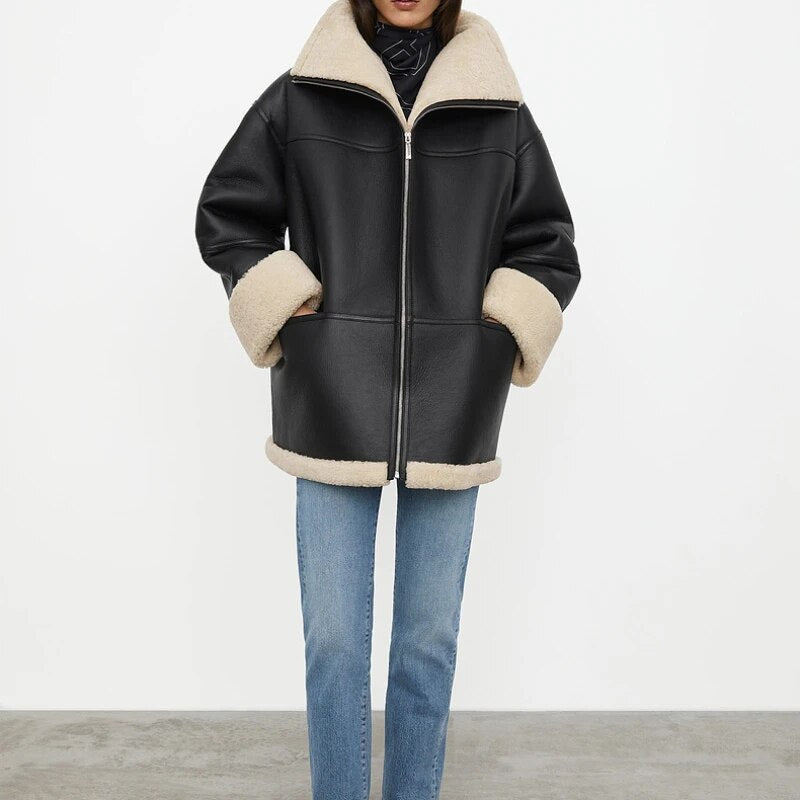 Adaya™ Warm Coat with Fur |Galliano.Store™