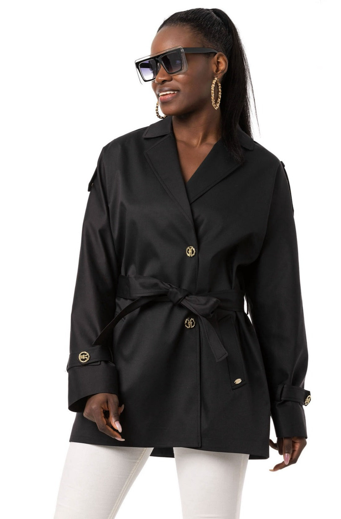 Evie™ Short Belted Trench Coat |Galliano.Store™