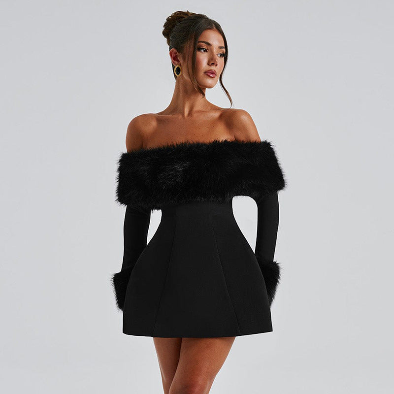 Jazz™ LUXE FAUX FUR MINI DRESS |Galliano.Store™