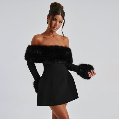 Jazz™ LUXE FAUX FUR MINI DRESS |Galliano.Store™