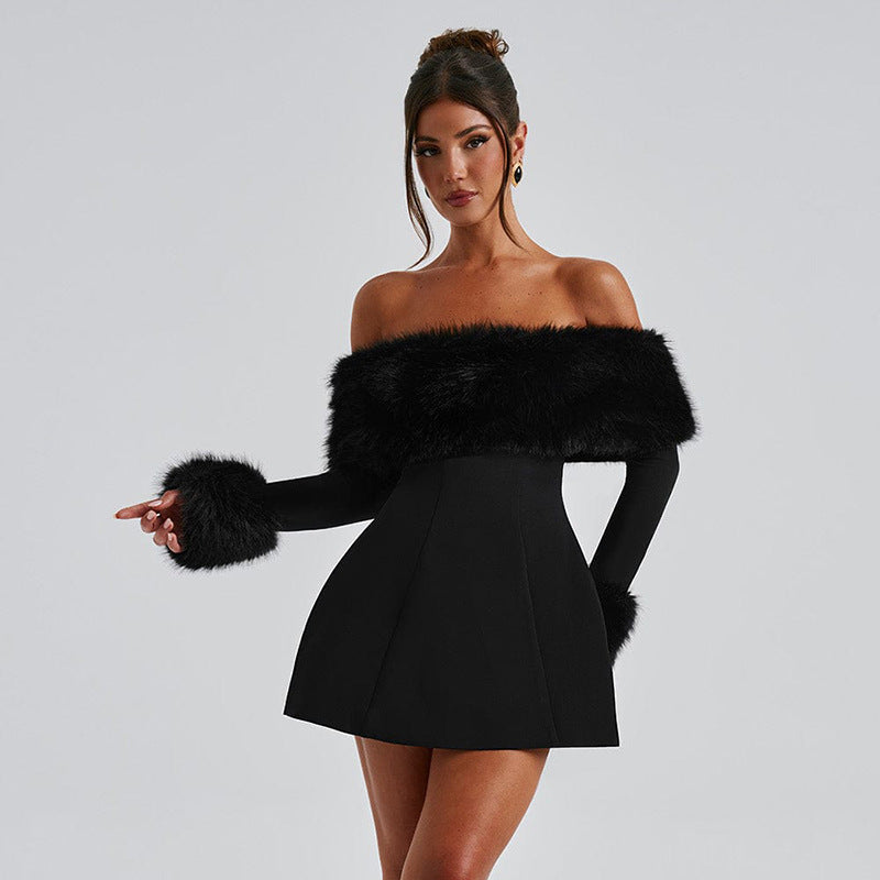 Jazz™ LUXE FAUX FUR MINI DRESS |Galliano.Store™