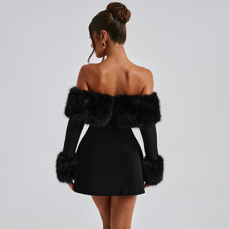 Jazz™ LUXE FAUX FUR MINI DRESS |Galliano.Store™