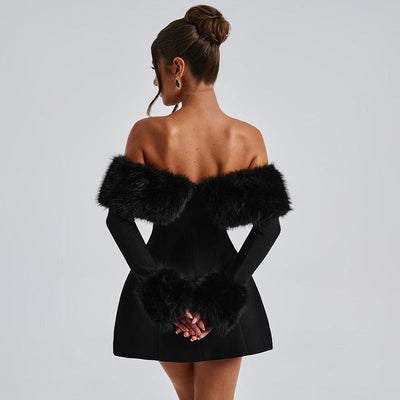 Jazz™ LUXE FAUX FUR MINI DRESS |Galliano.Store™