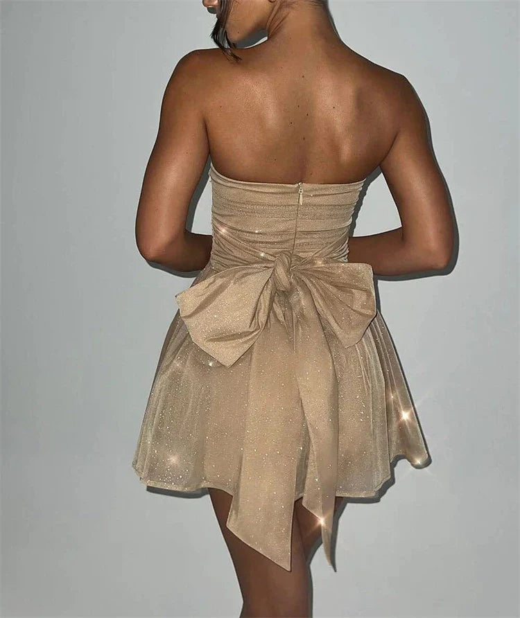 Davinia™ BOW STRAPLESS MINI DRESS |Galliano.Store™