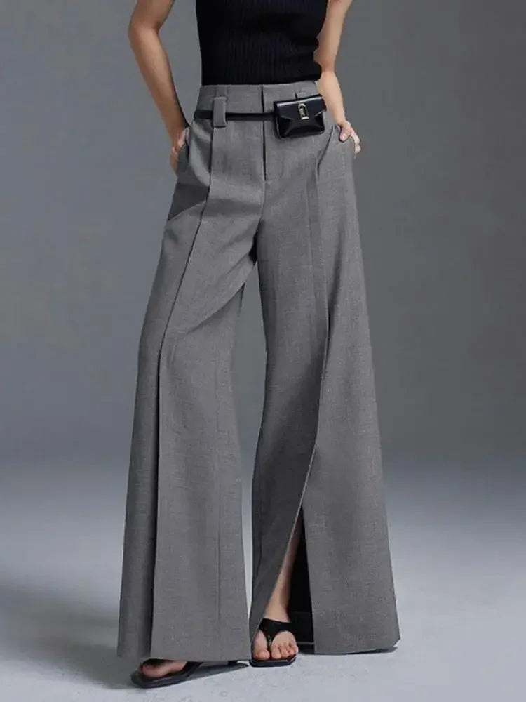 IRENE™ Grey Leg Trousers |Galliano.Store™