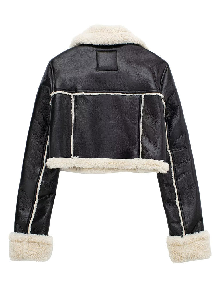 Madonna™  Elegant Leather Jacket with Wool Inside |Galliano.Store™