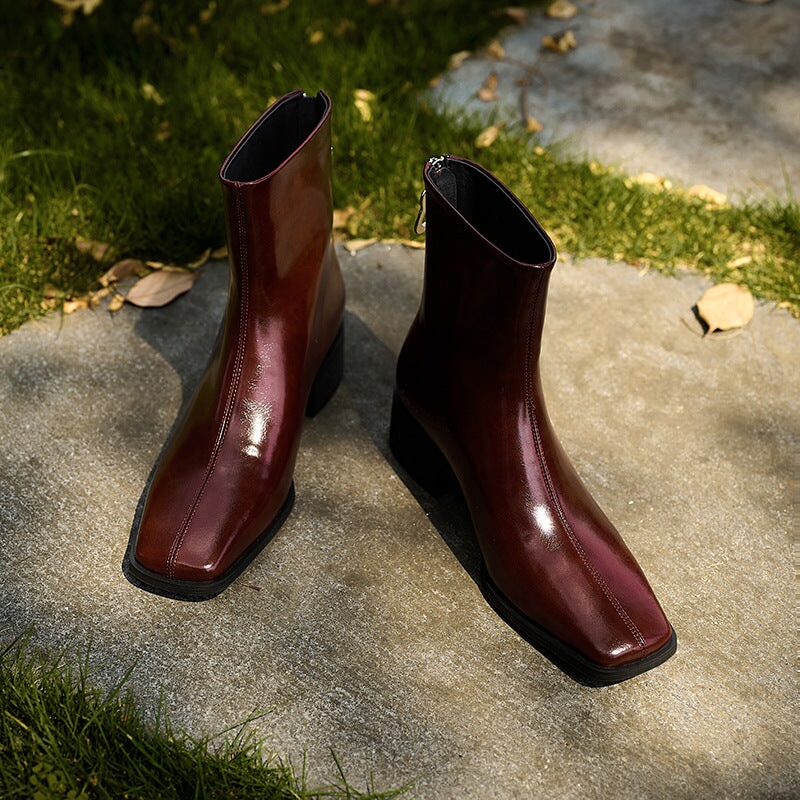 Skye™ Leather Short Martin Boots |Galliano.Store™