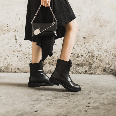 Maddie™ Zip Short Boots Black |Galliano.Store™