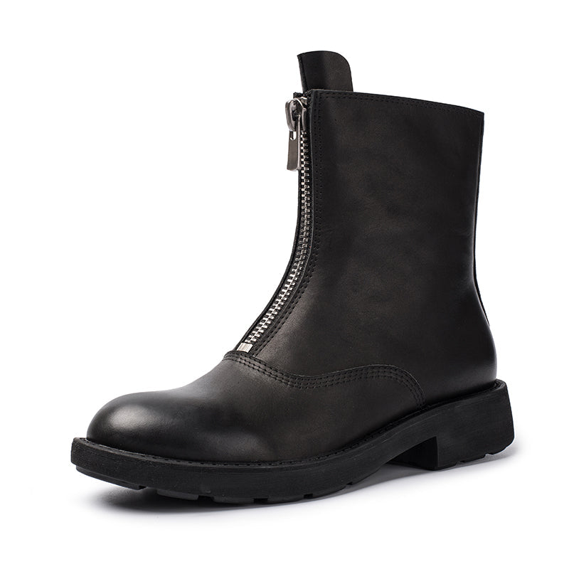 Maddie™ Zip Short Boots Black |Galliano.Store™