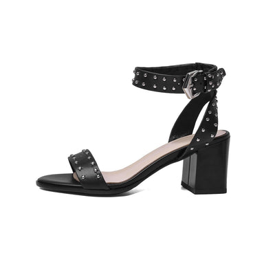 Stacy™ Leatherl Sandals Slingback with Rivets |Galliano.Store™