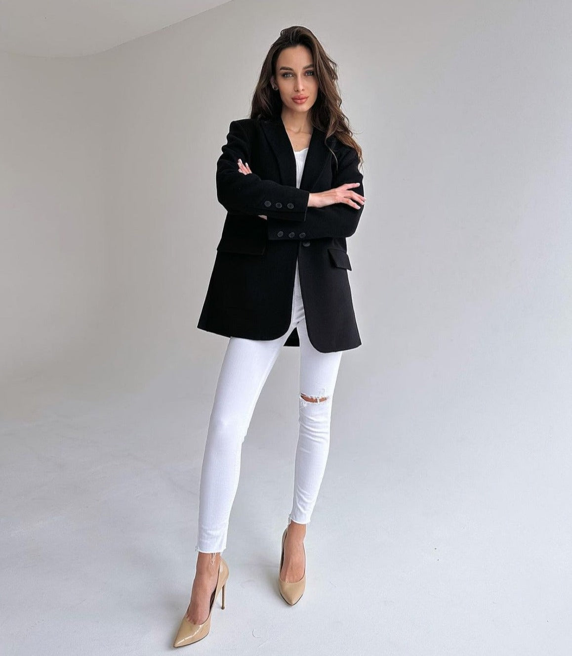 Hilary™ Wool Blend Blazer Jacket |Galliano.Store™