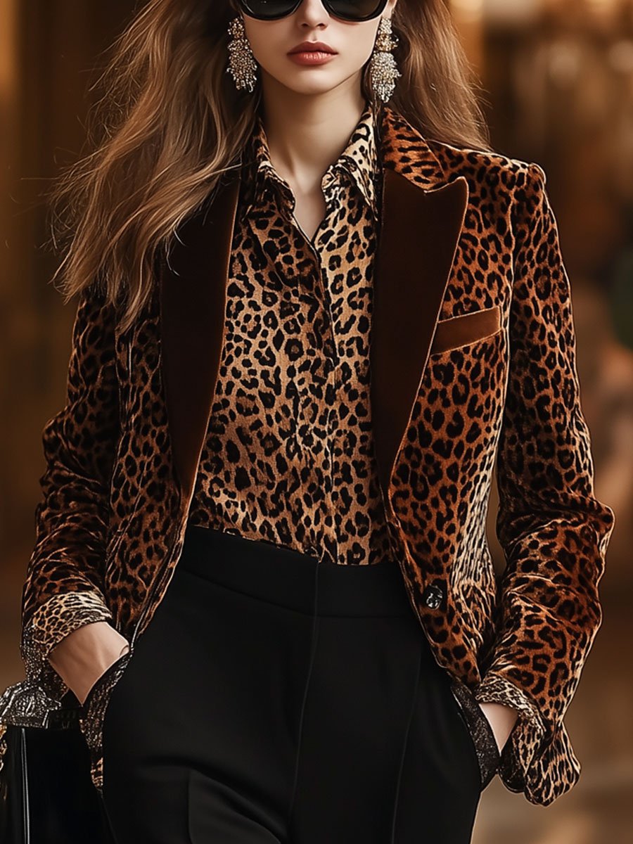 Jasmine™ Leopard  Blazer |Galliano.Store™