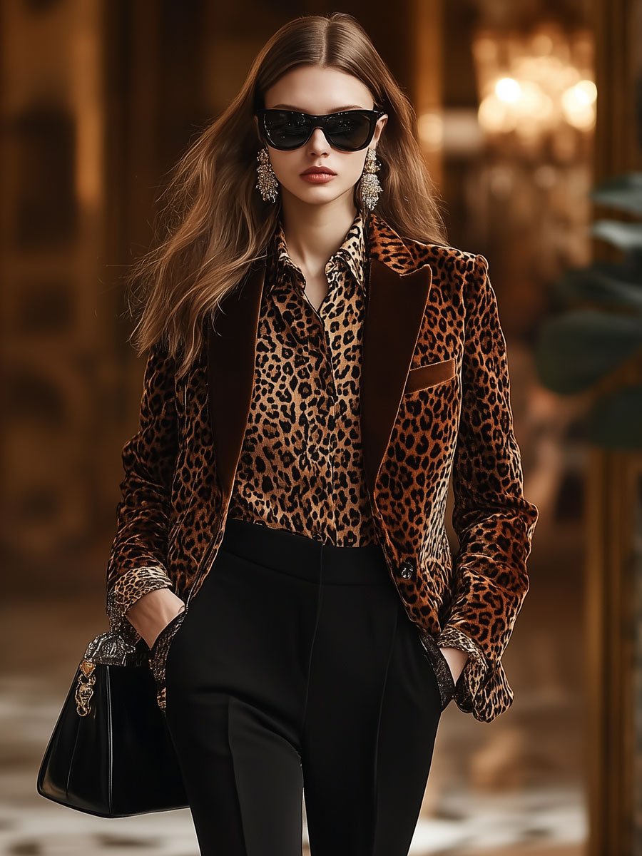 Jasmine™ Leopard  Blazer |Galliano.Store™