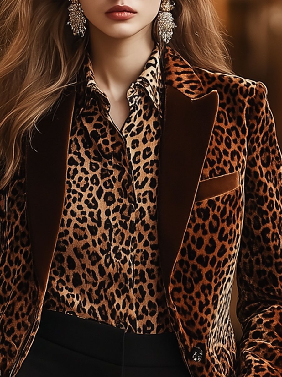 Jasmine™ Leopard  Blazer |Galliano.Store™