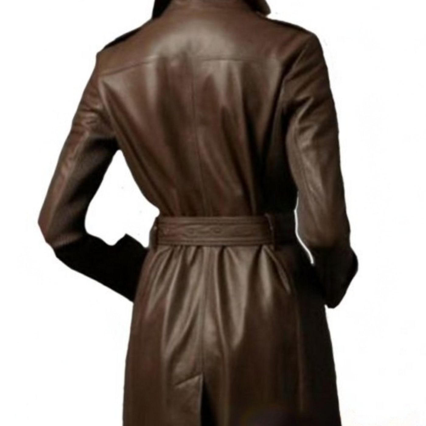 Orla™ Womens Brown Leather Coat |Galliano.Store™