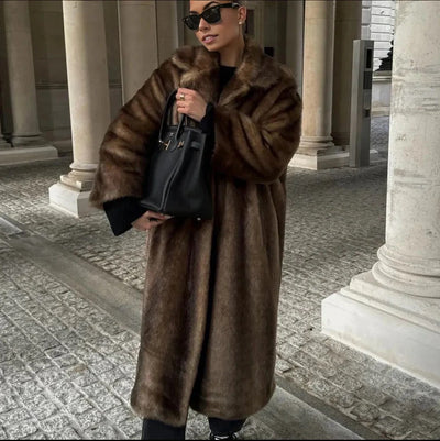 ROSE™  Luxurious Long Faux Fur Coat |Galliano.Store™